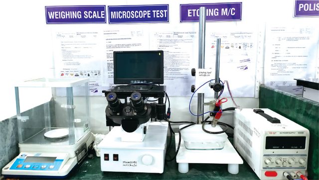 Microscope and weighing station for micro testing